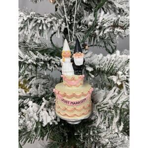 Christmas Tree Ornament- “Just Married.” Cake -The Bridge Collection